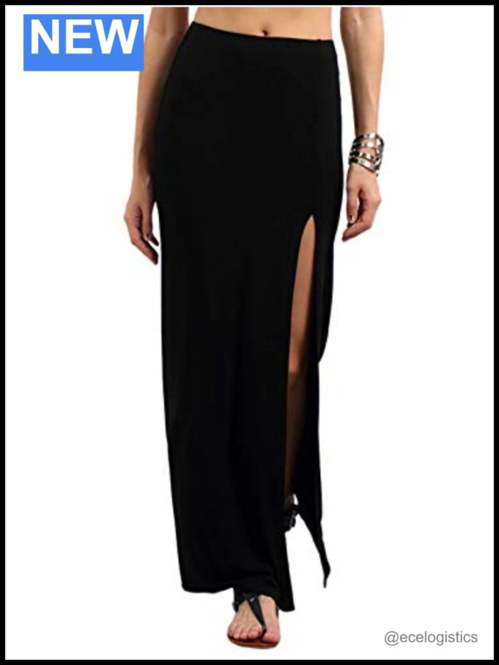 Verdusa High Waisted Side Split Maxi Skirt Summer Elegant Rayon Spandex Stretchy